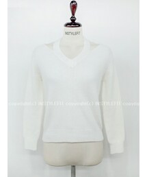 INSTYLEFIT | アンゴラ混カットアウトネックニット(Tシャツ/カットソー)