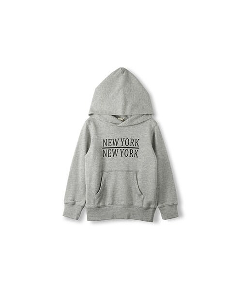 BRANSHES（ブランシェス）の「ロゴプルオーバー（スウェット・キッズ・生成/杢グレー・80～150）」の2枚目の写真
