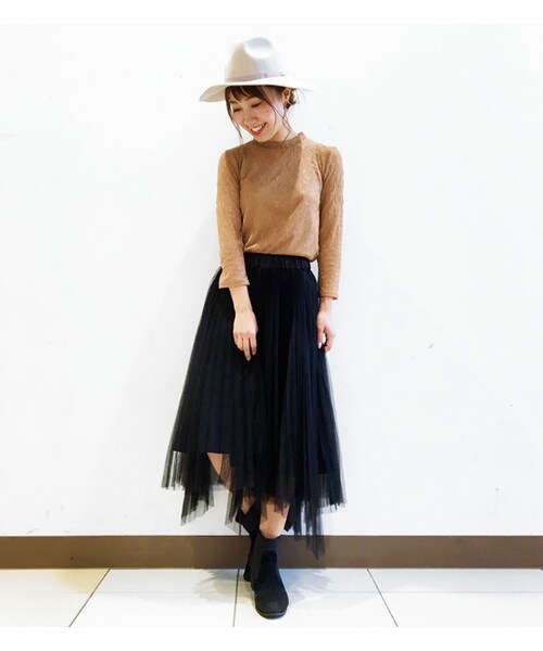 PAGEBOY(ページボーイ)の「【mina11月号】ランダムヘムチュールスカート(スカート・レディース・グレー/ブラック/キャメル/カーキ)」の16枚目の写真