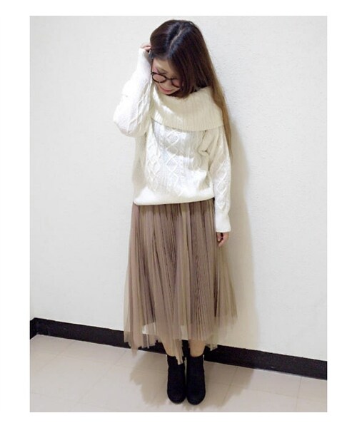 PAGEBOY(ページボーイ)の「【mina11月号】ランダムヘムチュールスカート(スカート・レディース・グレー/ブラック/キャメル/カーキ)」の20枚目の写真