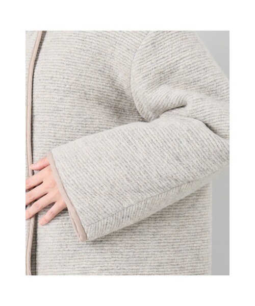 SLOBE IENA（スローブイエナ）の「リバーシブルブルゾン（ジャケット/アウター・ベージュ/ネイビー B・フリー）」の10枚目の写真