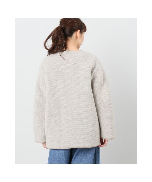 SLOBE IENA（スローブイエナ）の「リバーシブルブルゾン（ジャケット/アウター・ベージュ/ネイビー B・フリー）」の7枚目の写真