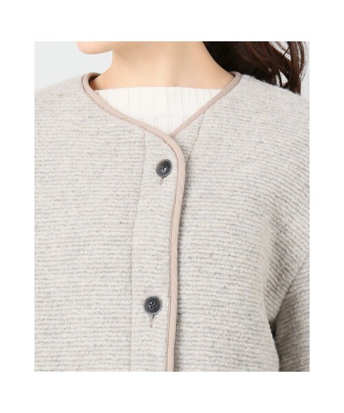 SLOBE IENA（スローブイエナ）の「リバーシブルブルゾン（ジャケット/アウター・ベージュ/ネイビー B・フリー）」の8枚目の写真