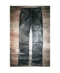 14th Addiction ブラックデニムレザーショートパンツ 2025年最新】14th Addiction ショートパンツ・ハーフパンツの