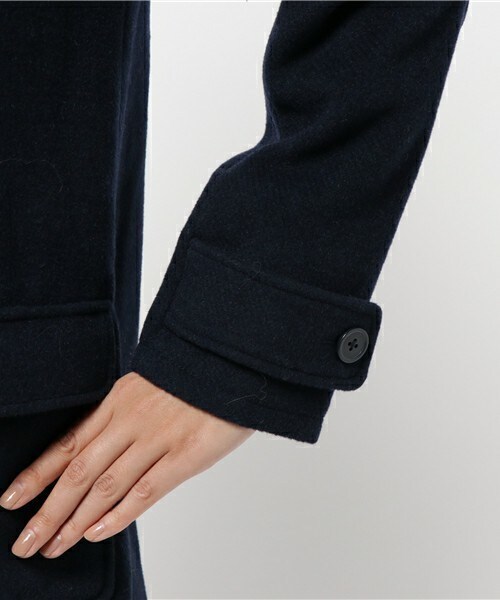 archives（アルシーヴ）の「カルゼミドル丈ダッフルコート（ダッフルコート・レディース・アイボリー/グレー/ネイビー・MEDIUM）」の8枚目の写真