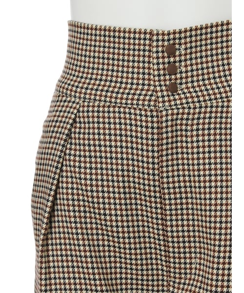 dazzlin（ダズリン）の「【sw】バックレースアップチェック柄ワイドパンツ（パンツ・レディース・ブラック/ブラウン・S/M）」の6枚目の写真