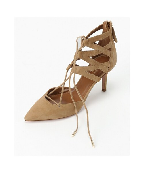 Deuxieme Classe（ドゥーズィエムクラス）の「AQUAZZURA 7.5cm SUEDE LACE UPシューズ◇（シューズ・ベージュ・35/36/37/38/39）」の9枚目の写真