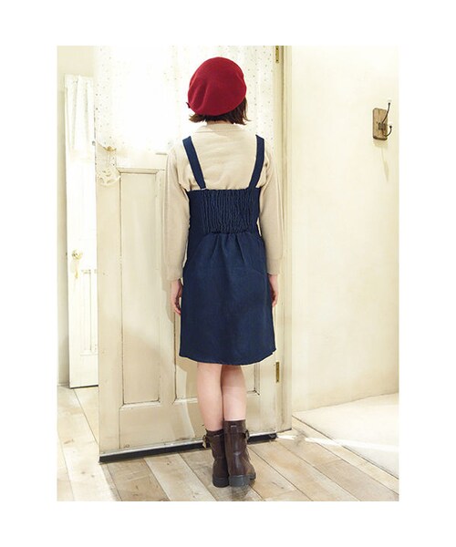 F i.n.t（フィント）の「フロントくるみ釦タイトジャンスカ/F i.n.t（ワンピース・レディース・その他）」の4枚目の写真