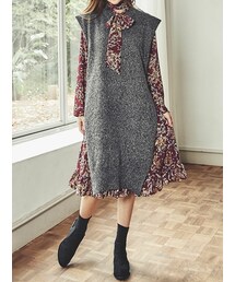 KORMARCH | サイドスリットニットロングベスト(ベスト)