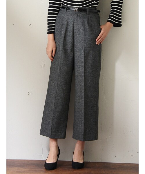 Honeys(ハニーズ)の「ワイドパンツ(パンツ・スキニー・レディース・ブラック/グレンチェック/クロチェック・M/L)」の2枚目の写真