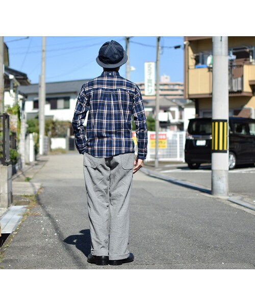 nisica（ニシカ）の「nisica B.D SHIRT NEL CHECK NVY×RED ニシカ ボタンダウンシャツ ネルチェック  ネイビー×レッド（シャツ/ブラウス・メンズ・その他）」の4枚目の写真