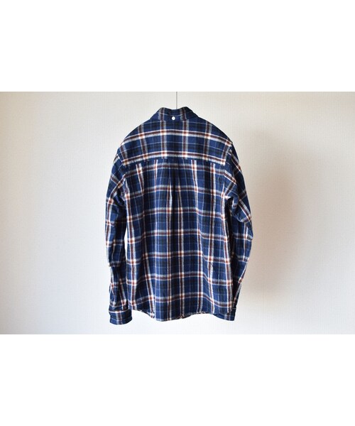 nisica（ニシカ）の「nisica B.D SHIRT NEL CHECK NVY×RED ニシカ ボタンダウンシャツ ネルチェック  ネイビー×レッド（シャツ/ブラウス・メンズ・その他）」の6枚目の写真