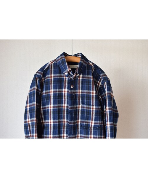 nisica（ニシカ）の「nisica B.D SHIRT NEL CHECK NVY×RED ニシカ ボタンダウンシャツ ネルチェック  ネイビー×レッド（シャツ/ブラウス・メンズ・その他）」の8枚目の写真