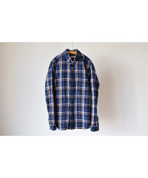 nisica（ニシカ）の「nisica B.D SHIRT NEL CHECK NVY×RED ニシカ ボタンダウンシャツ ネルチェック  ネイビー×レッド（シャツ/ブラウス・メンズ・その他）」の5枚目の写真