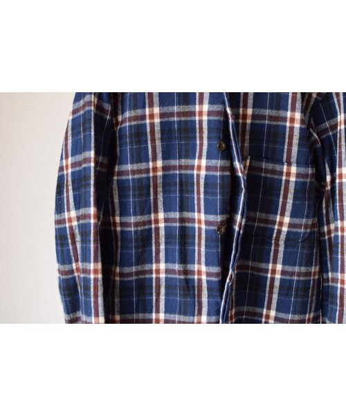nisica（ニシカ）の「nisica B.D SHIRT NEL CHECK NVY×RED ニシカ ボタンダウンシャツ ネルチェック  ネイビー×レッド（シャツ/ブラウス・メンズ・その他）」の10枚目の写真