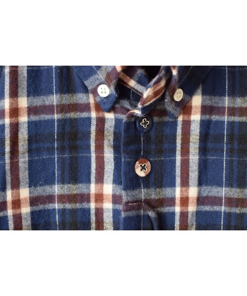 nisica（ニシカ）の「nisica B.D SHIRT NEL CHECK NVY×RED ニシカ ボタンダウンシャツ ネルチェック  ネイビー×レッド（シャツ/ブラウス・メンズ・その他）」の9枚目の写真