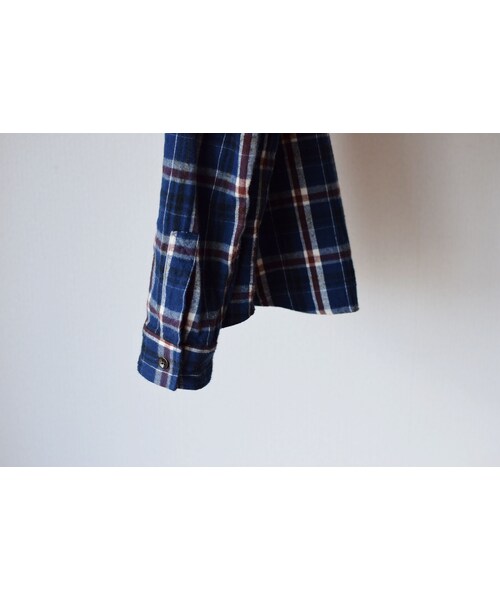 nisica（ニシカ）の「nisica B.D SHIRT NEL CHECK NVY×RED ニシカ ボタンダウンシャツ ネルチェック  ネイビー×レッド（シャツ/ブラウス・メンズ・その他）」の12枚目の写真