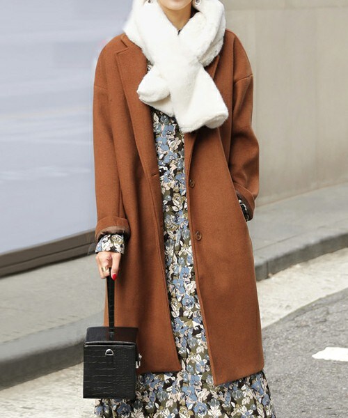 DHOLIC（ディーホリック）の「ウール混ベーシックチェスターコート（チェスターコート・レディース・オリーブグリーン/ブラウン/ブラック・FREE）」の3枚目の写真