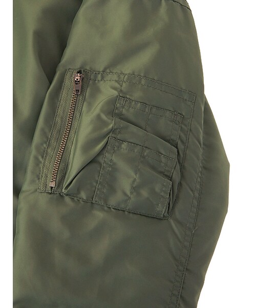 w closet(ダブルクローゼット)の「中綿入りリバーシブルMA-1(ジャケット/アウター・レディース・カーキ/ブラック・FREE)」の9枚目の写真