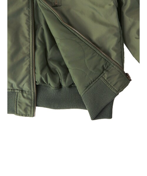 w closet(ダブルクローゼット)の「中綿入りリバーシブルMA-1(ジャケット/アウター・レディース・カーキ/ブラック・FREE)」の11枚目の写真