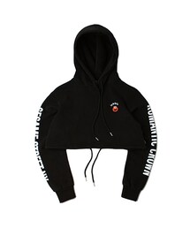 ROMANTIC CROWN | LALALA CROP HOODIE_BLACK(その他)