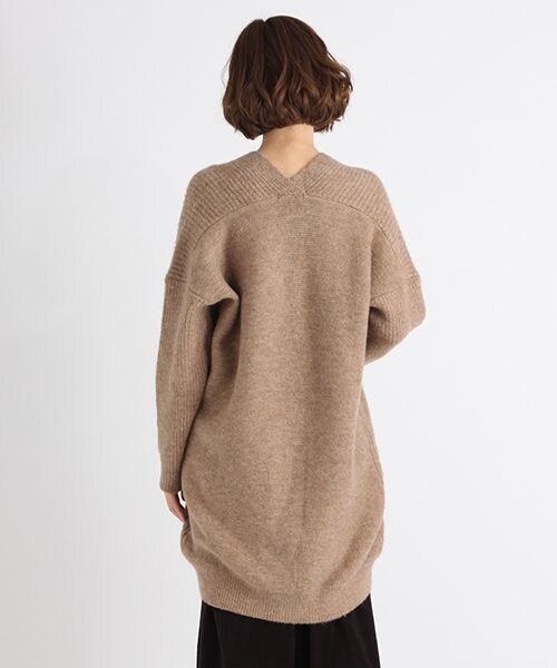 studio CLIP(スタディオクリップ)の「5ゲージ畦Vネックメランジチュニック(ワンピース/ドレス・グレー/ブラック/ベージュ)」の8枚目の写真