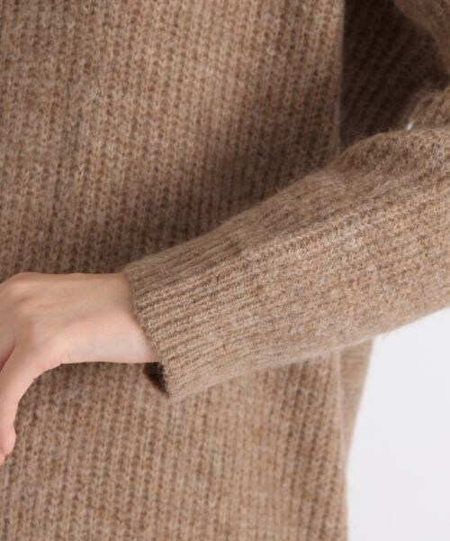 studio CLIP(スタディオクリップ)の「5ゲージ畦Vネックメランジチュニック(ワンピース/ドレス・グレー/ブラック/ベージュ)」の10枚目の写真