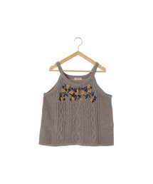 Samansa Mos2 | 【Special Price】花刺繍キャミニット(トップス)