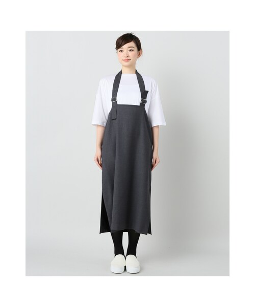 JOURNAL STANDARD（ジャーナルスタンダード）の「TWツイル ホルターベルトジャンパースカート（ワンピース/ドレス・ブラック/グレー・フリー）」の5枚目の写真