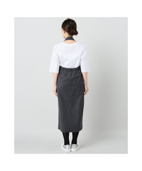 JOURNAL STANDARD（ジャーナルスタンダード）の「TWツイル ホルターベルトジャンパースカート（ワンピース/ドレス・ブラック/グレー・フリー）」の7枚目の写真