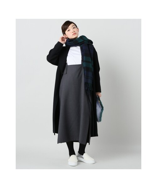 JOURNAL STANDARD（ジャーナルスタンダード）の「TWツイル ホルターベルトジャンパースカート（ワンピース/ドレス・ブラック/グレー・フリー）」の4枚目の写真