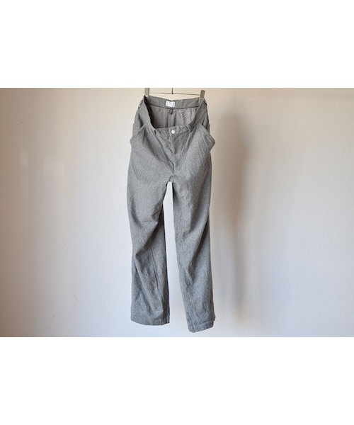 nisica（ニシカ）の「【ラスト1本！】nisica mokusiro by nisica WOOL WIDE PANTS L･GRY ニシカモクシロbyニシカ  ウールワイドパンツ ライト杢グレー（その他パンツ・メンズ・その他）」の8枚目の写真