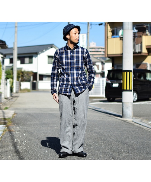 nisica（ニシカ）の「【ラスト1本！】nisica mokusiro by nisica WOOL WIDE PANTS L･GRY ニシカモクシロbyニシカ  ウールワイドパンツ ライト杢グレー（その他パンツ・メンズ・その他）」の6枚目の写真
