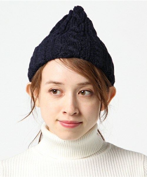 HIGHLAND 2000(ハイランドトゥーサウザンド)の「HIGHLAND2000 ソフトケーブルニット帽 (ニットキャップ/ビーニー・レディース・オフホワイト/ブラック/グレー/ネイビー・FREE)」の4枚目の写真