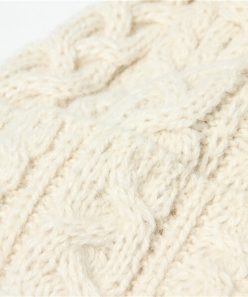 HIGHLAND 2000(ハイランドトゥーサウザンド)の「HIGHLAND2000 ソフトケーブルニット帽 (ニットキャップ/ビーニー・レディース・オフホワイト/ブラック/グレー/ネイビー・FREE)」の7枚目の写真