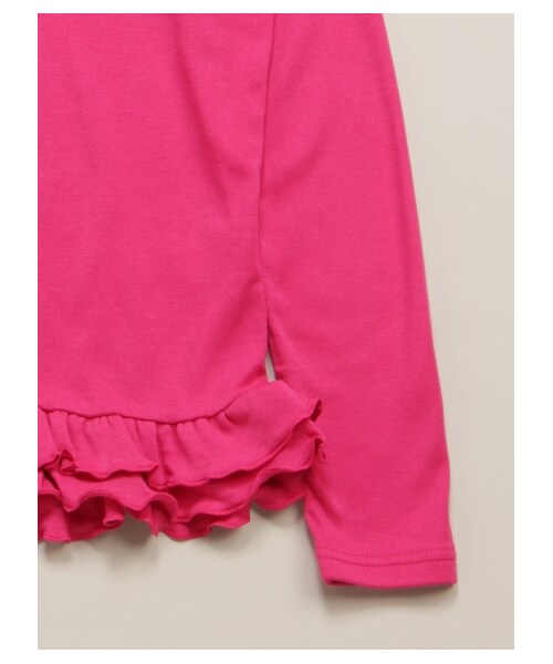 HAKKA KIDS(ハッカキッズ)の「リボン刺繍タートル長袖Tシャツ(トップス・レディース・オフホワイト/ピンク/ブラック・130/140/150)」の8枚目の写真