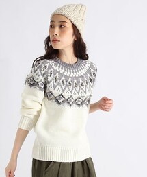studio CLIP | 3ゲージフェアアイルジャガードプルオーバー(トップス)