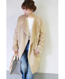 JOURNAL STANDARD | 《予約》フェイクムートンノーカラーコート◆(ジャケット/アウター)