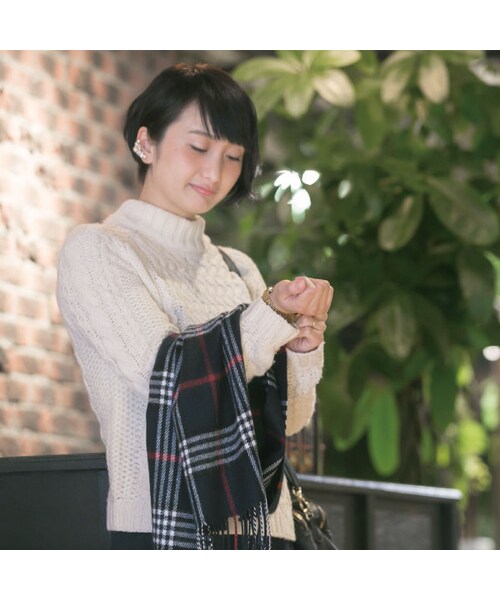 CALL&RESPONSE(コールアンドレスポンス)の「日本製チェックマフラー / 152-1662-12 GRY(マフラー・メンズ・その他)」の3枚目の写真