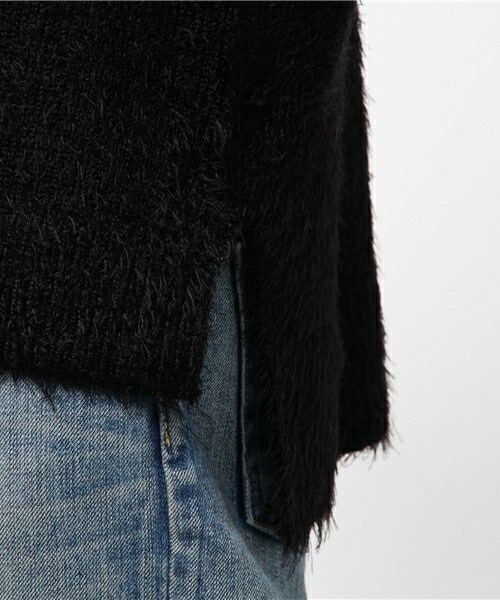 actuel（アクチュエル）の「シャギーサイドスリットP/O（ニット/セーター・レディース・オフホワイト/ブラック/ライトグレー/ピンク・FREE）」の10枚目の写真