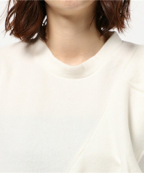 archives（アルシーヴ）の「起毛ニットソーラッフルフリルプルオーバー（Tシャツ/カットソー・レディース・オフホワイト/ブラック/イエロー・MEDIUM）」の7枚目の写真