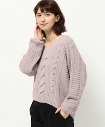 archives | モールヤーンケーブルニットプルオーバー(ニット/セーター)