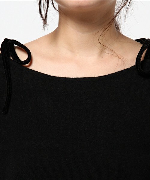 archives（アルシーヴ）の「ニット肩紐プルオーバー（ニット/セーター・レディース・オフホワイト/ブラック/ピンク・MEDIUM）」の7枚目の写真