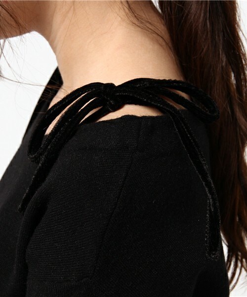 archives（アルシーヴ）の「ニット肩紐プルオーバー（ニット/セーター・レディース・オフホワイト/ブラック/ピンク・MEDIUM）」の9枚目の写真