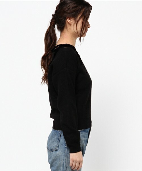 archives（アルシーヴ）の「ニット肩紐プルオーバー（ニット/セーター・レディース・オフホワイト/ブラック/ピンク・MEDIUM）」の5枚目の写真