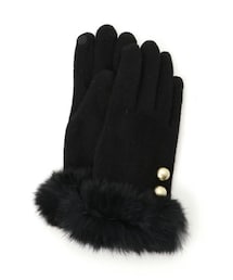 INTERPLANET WINGS | 【スマホ対応】釦付ファーグローブ(手袋)