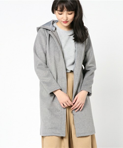 archives（アルシーヴ）の「フードコート（その他アウター・レディース・アイボリー/グレー/ネイビー/キャメル・MEDIUM）」の2枚目の写真