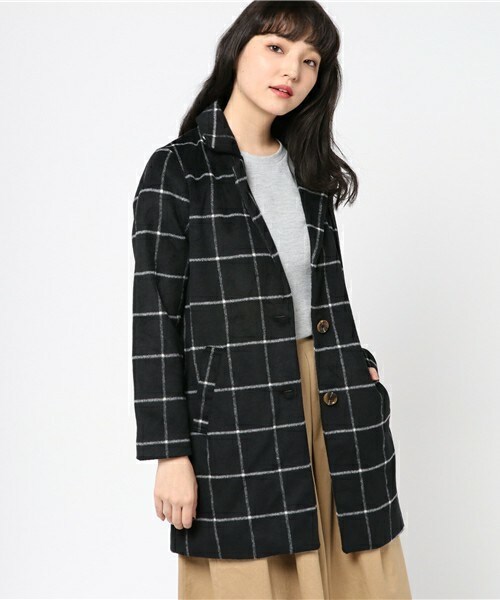 Archives アルシーヴ の チェック柄シングルチェスターコート チェスターコート Wear