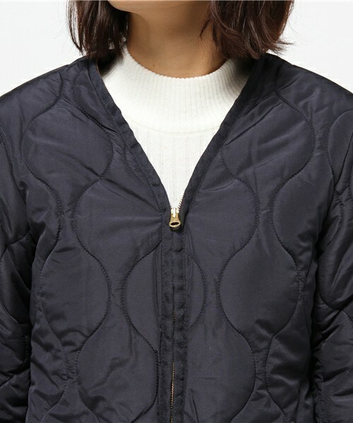 archives（アルシーヴ）の「キルティングジャケット（ブルゾン・レディース・カーキ/ネイビー・MEDIUM）」の6枚目の写真