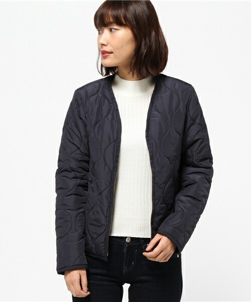 archives（アルシーヴ）の「キルティングジャケット（ブルゾン・レディース・カーキ/ネイビー・MEDIUM）」の2枚目の写真